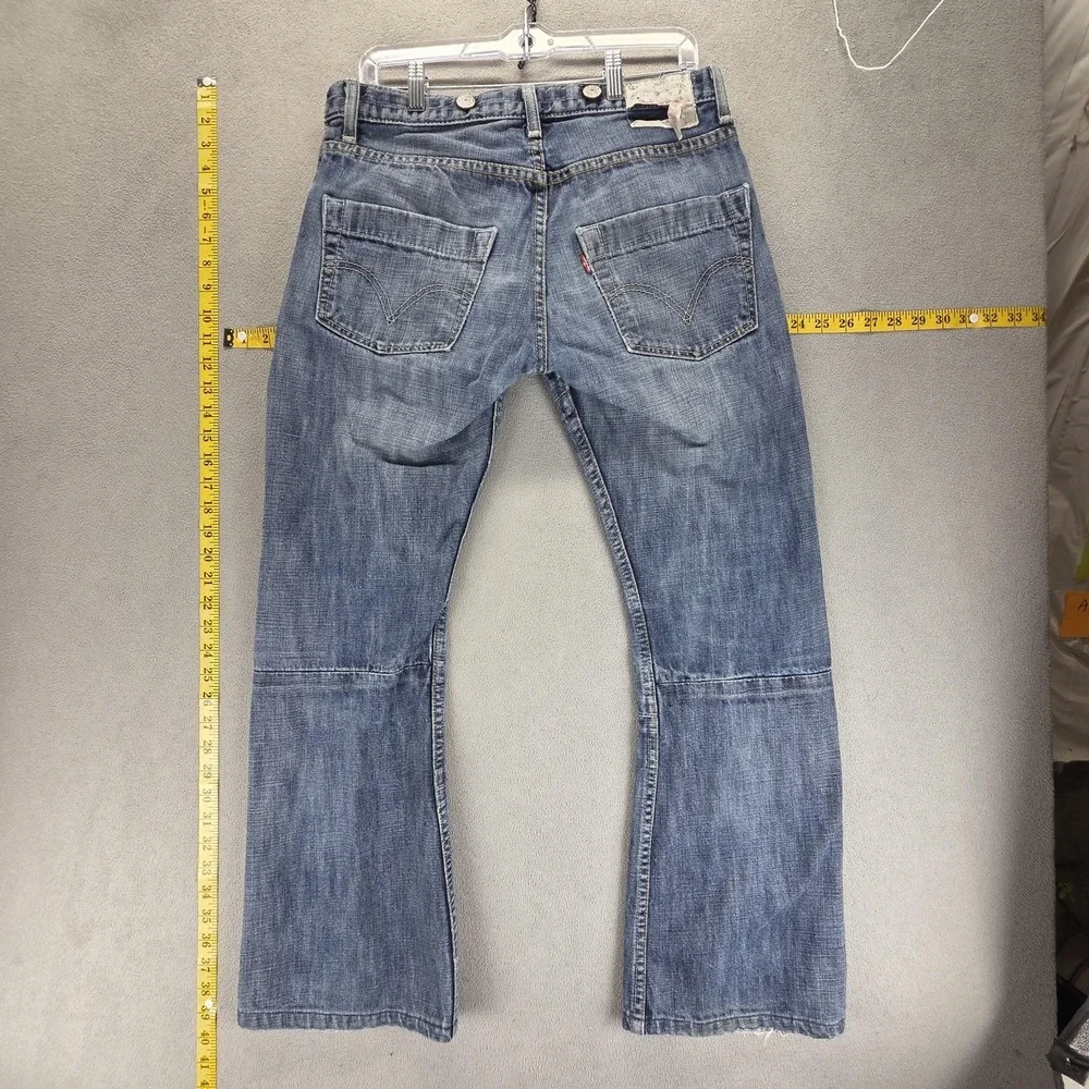 Vintage Levis Engineered Jeans Mens Blue Double Knee Zip Fly Bootcut Fits 32x29